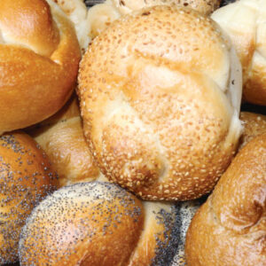 Knotted Rolls from The Bagel Co. Rose Bay. Available for delivery.