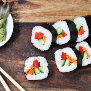 Image of the Vege Sushi that can be purchasesd online or in-store at The Bagel Co. in Rose Bay