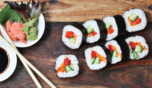 Image of the Vege Sushi that can be purchasesd online or in-store at The Bagel Co. in Rose Bay