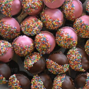 Mini iced vanilla cupcakes
