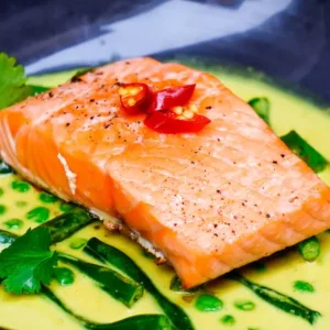 Salmon Curry from our LUNCH menu at The Bagel Co. Rose Bay