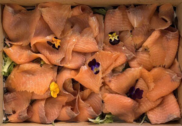 Smoked salmon platter